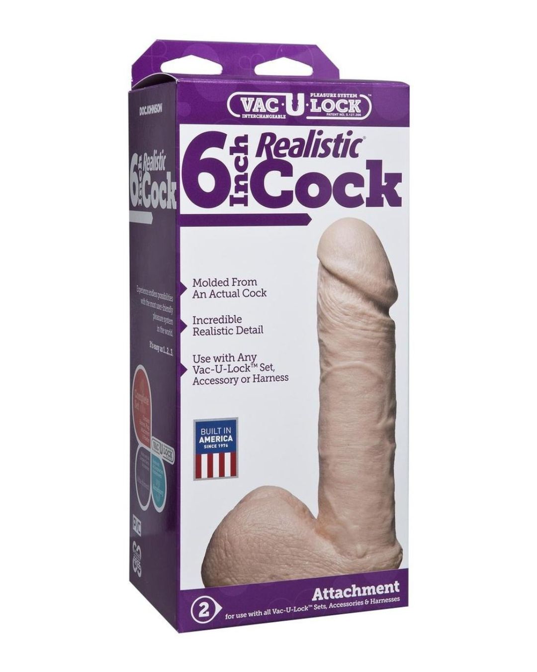 Vac-U-Lock Realistic 6&quot; Dildo