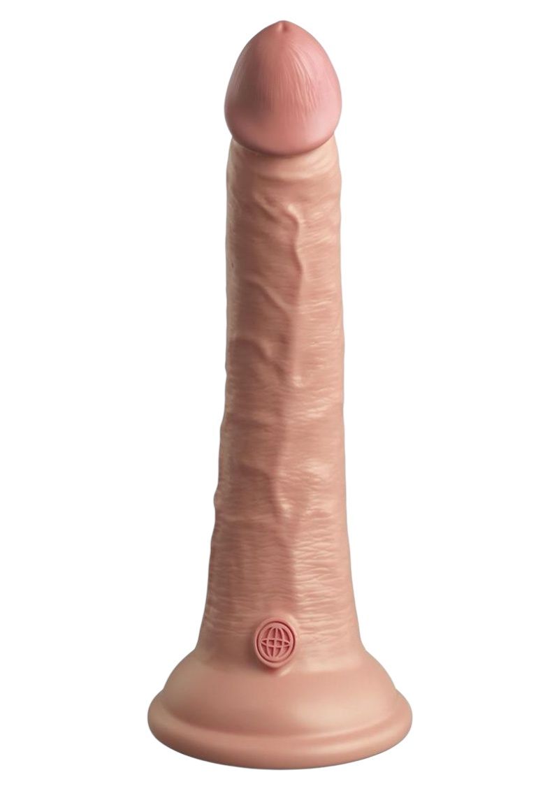 King Cock Elite Dual Density Silicone Dildo, Color: White
