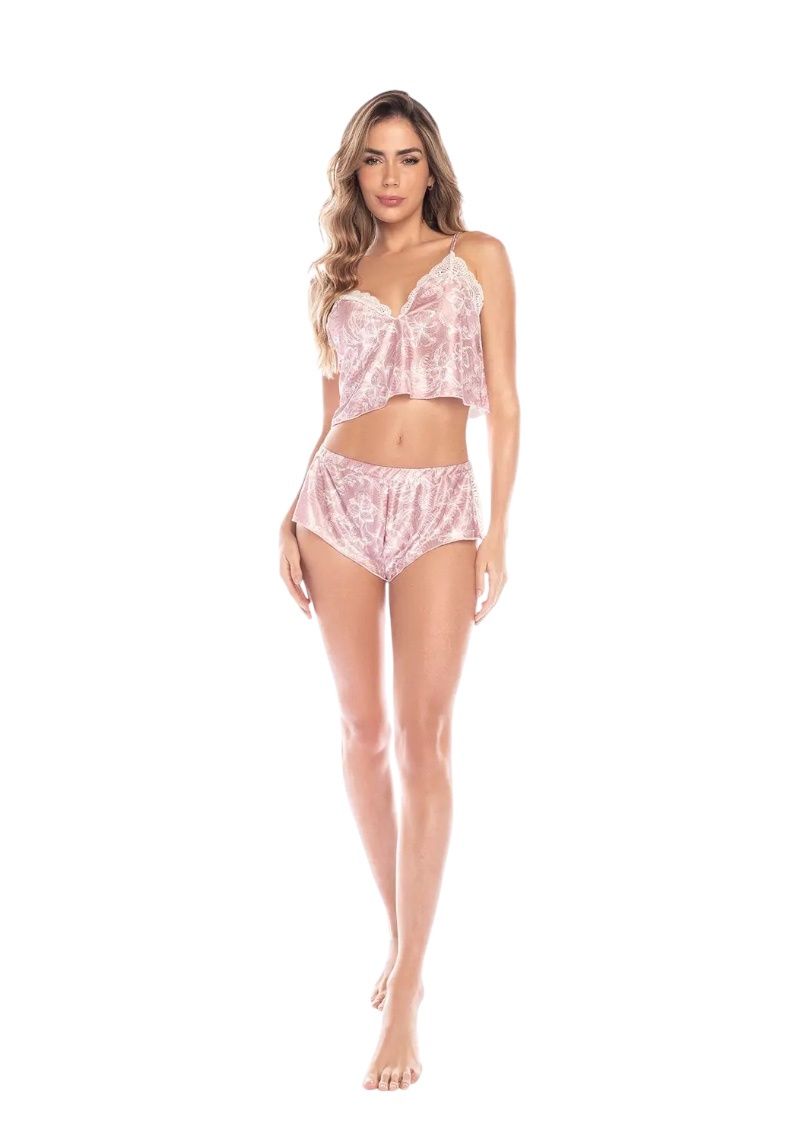 Floral Rose 2-Piece Pajama Set