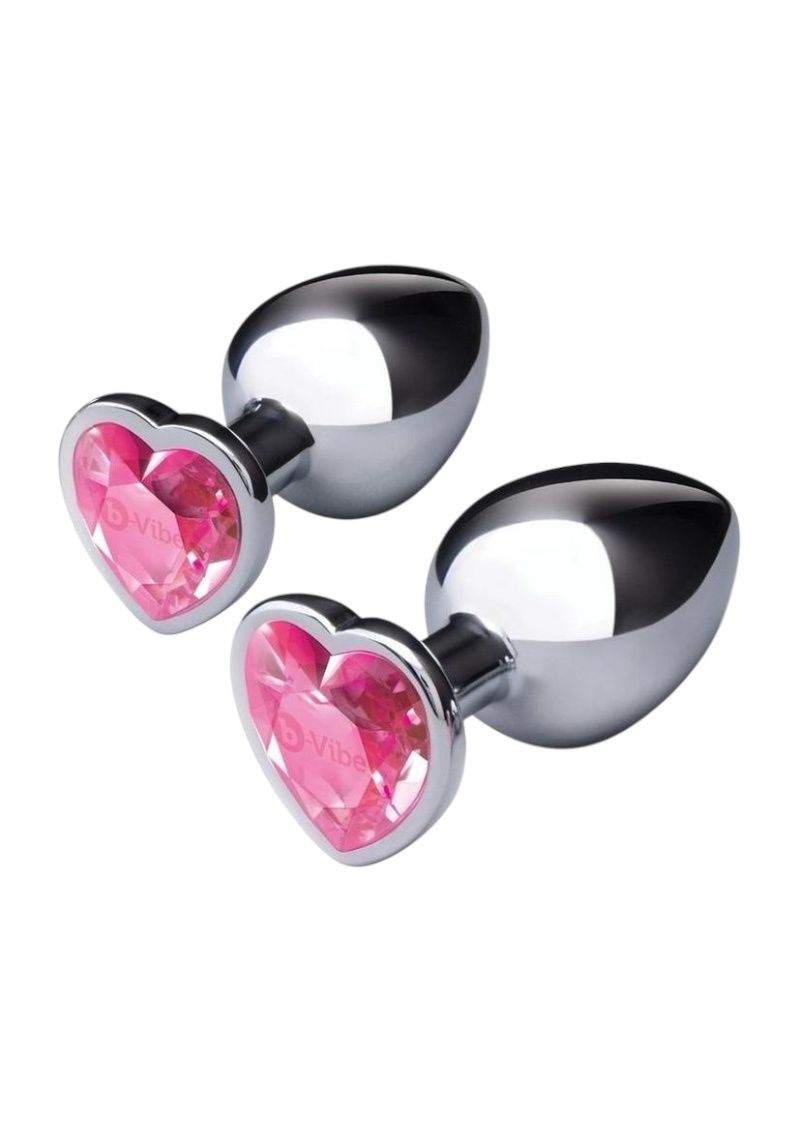 B-Vibe Heart Jewel Metal Plug Training Kit