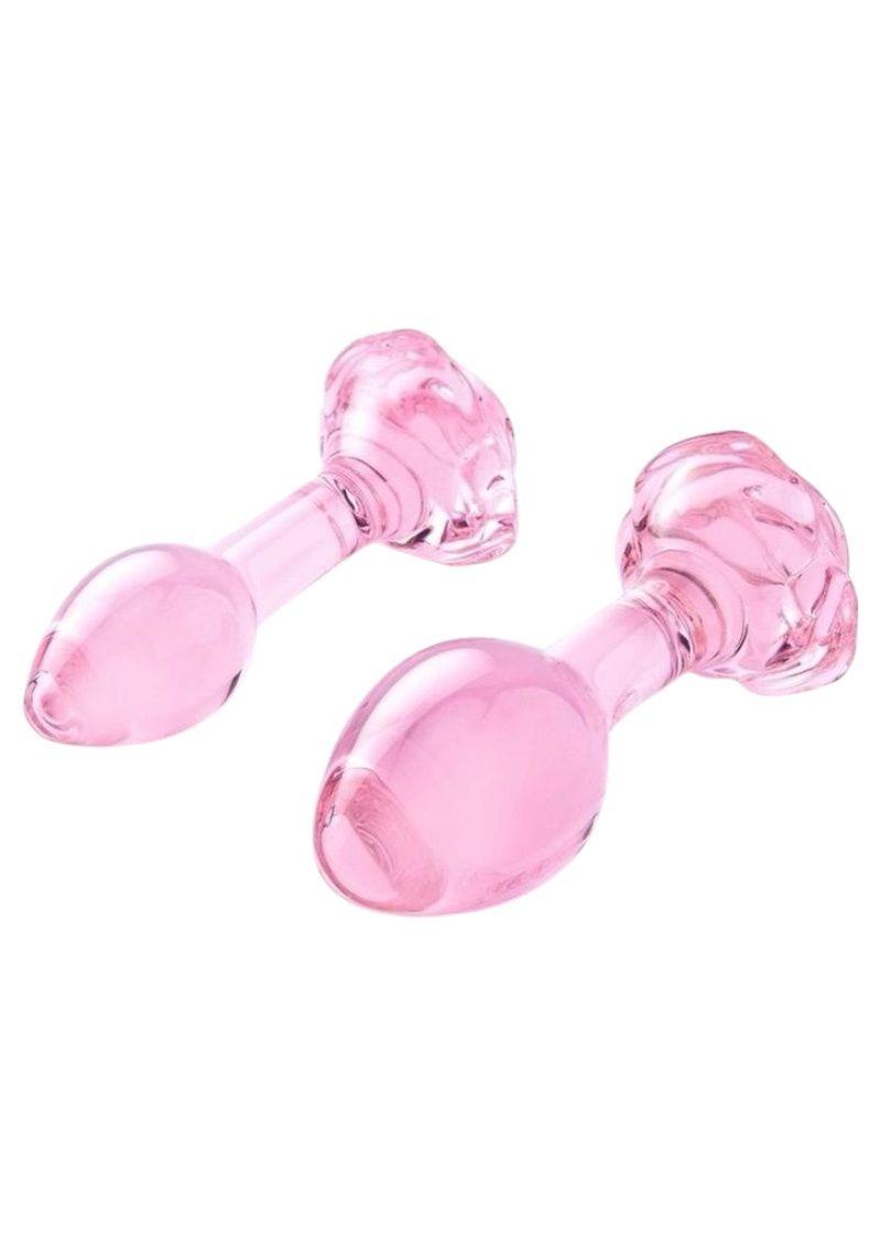 B-Vibe Rose Glass Plug Training Set