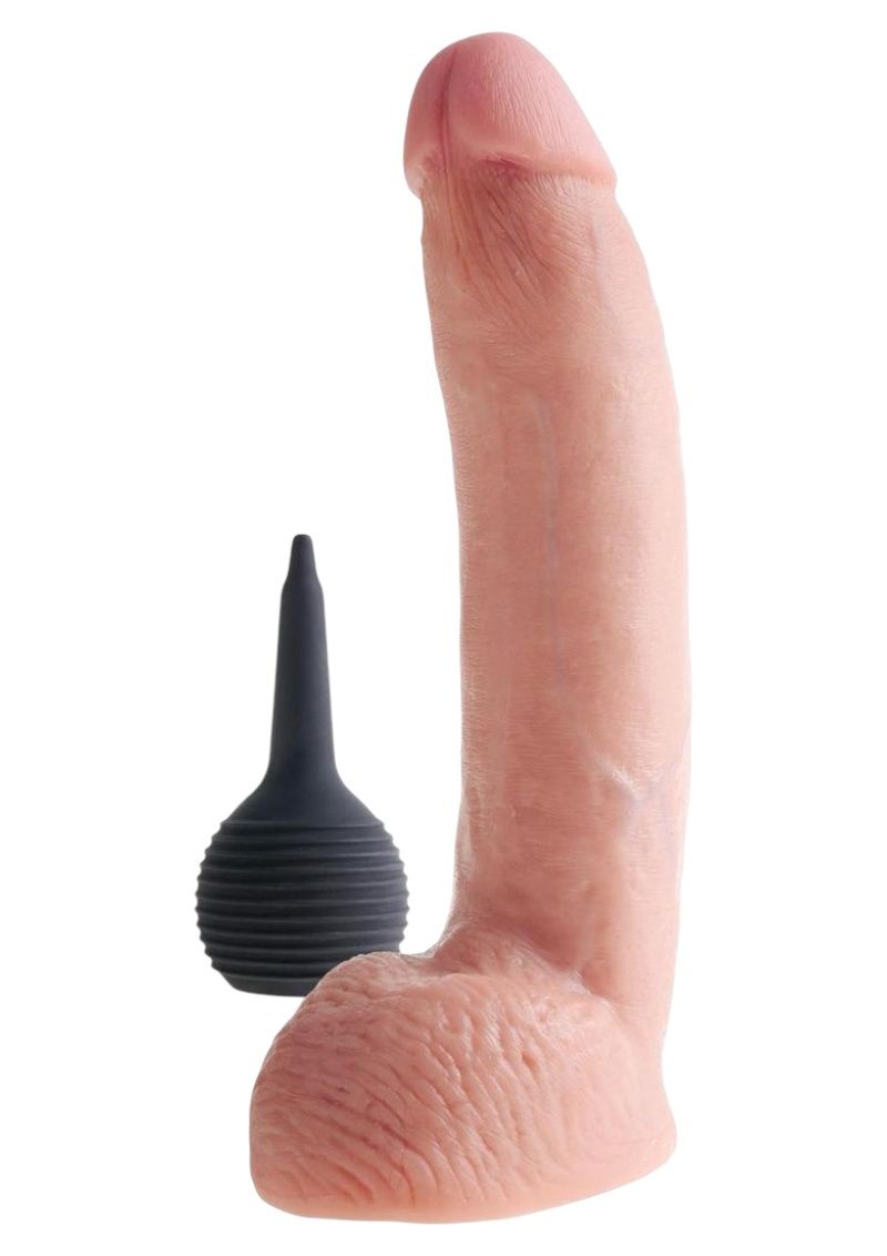 KC Squirting Dildo 9&quot;, Color: Light