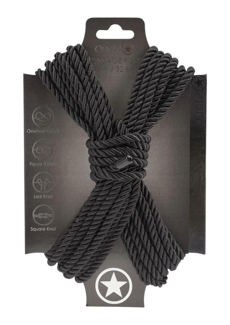 Ouch Bondage 10 Meter Nylon Rope, Color: Black