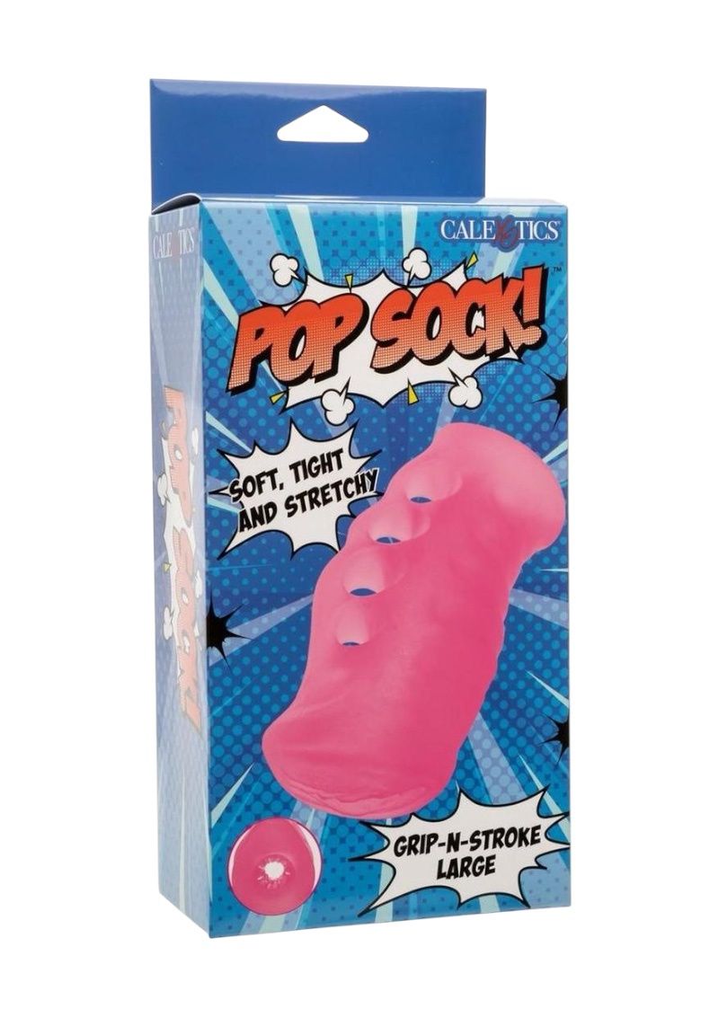 Pop Sock Grip N Stroke Stroker, Color: Pink (Large)