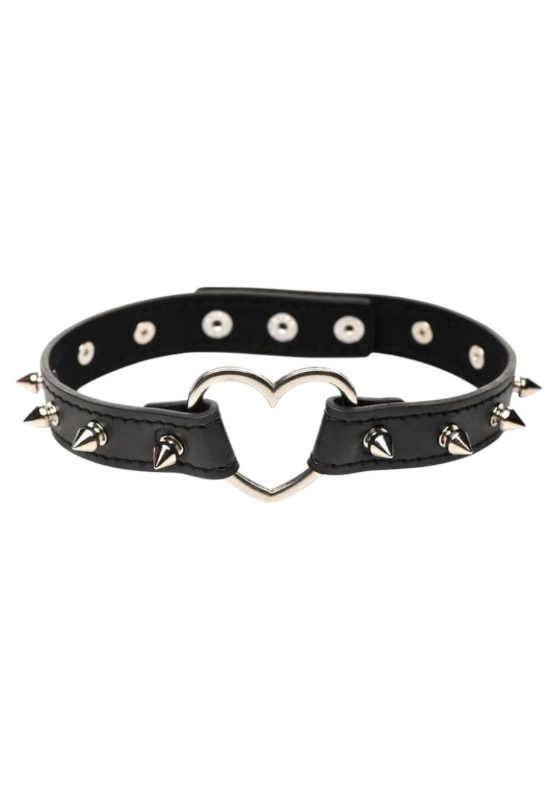 Spiked Heart Choker