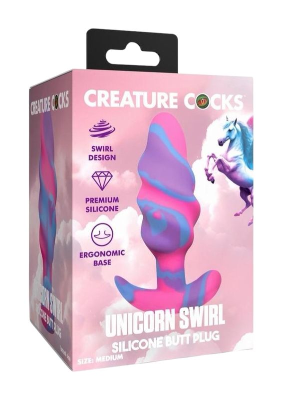 Unicorn Swirl Silicone Plug