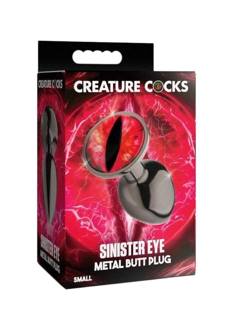 Red Eye Metal Butt Plug, Size: Small