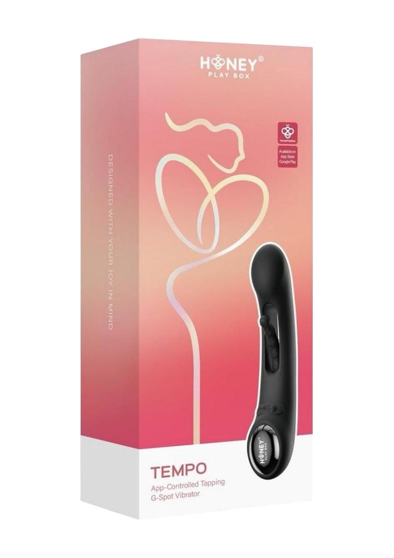 Tempo Remote Control Tapping G-Spot Vibrator, Color: Black