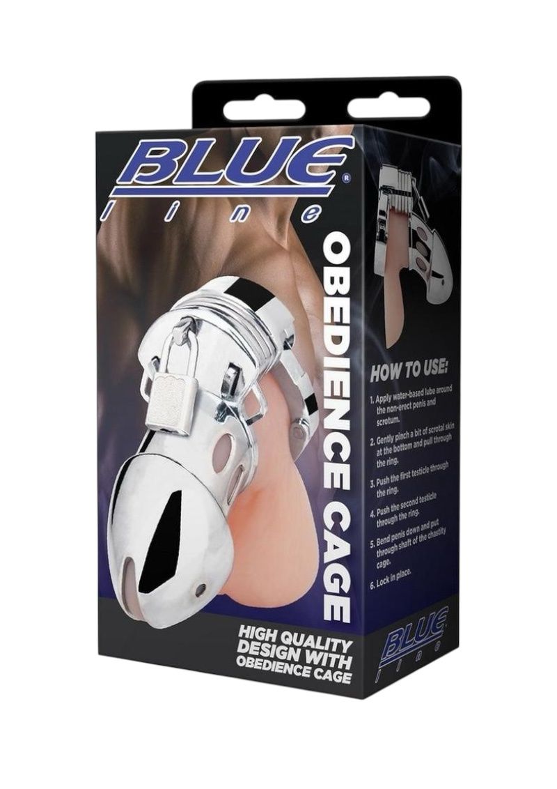 Blue Line Obedience Chastity Cage