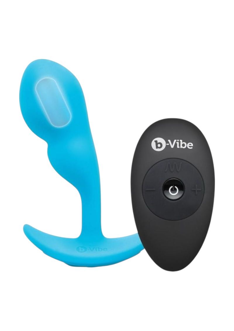 B-Vibe P-Spot Remote Control Snug Plug, Color: Blue (95g)
