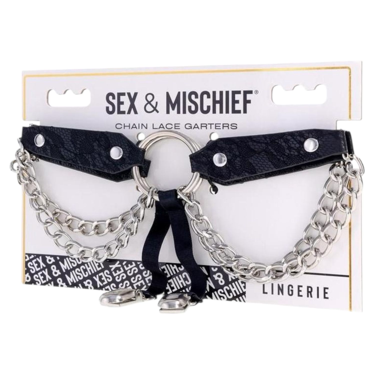 Sex &amp; Mischief Chain Lace Garters