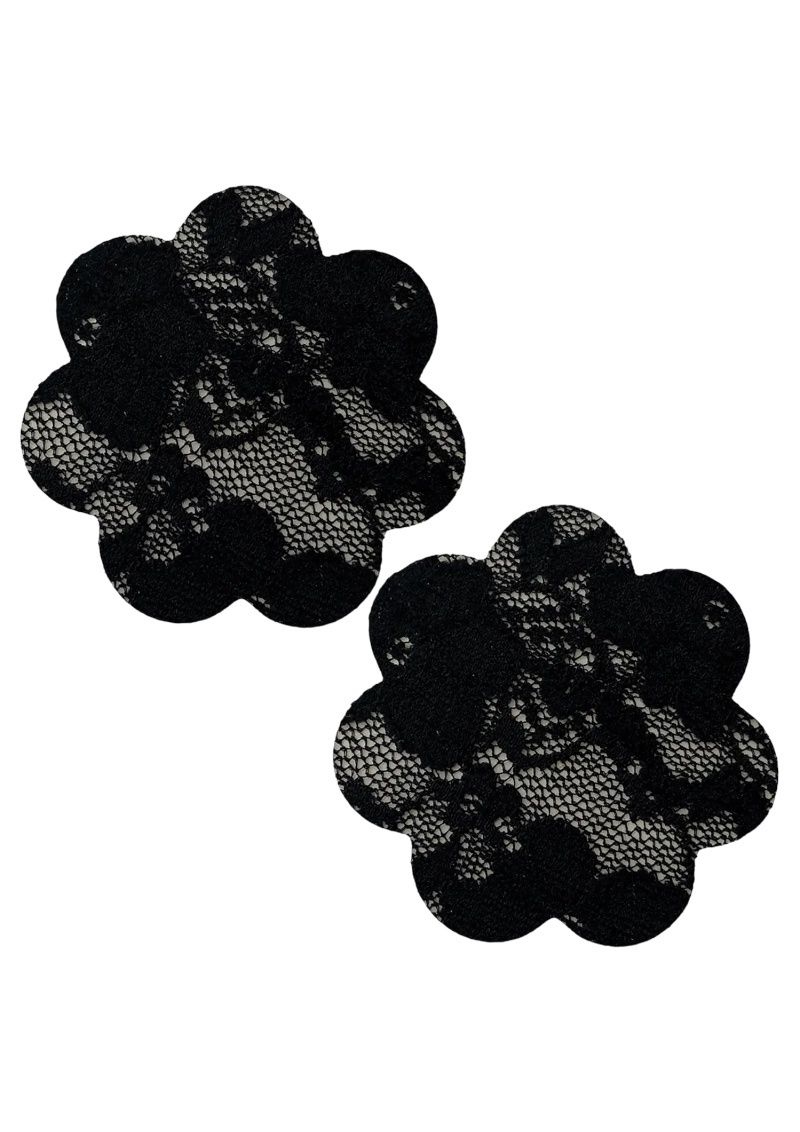 Vogue Black Lace Petal Pasties, Size: Standard
