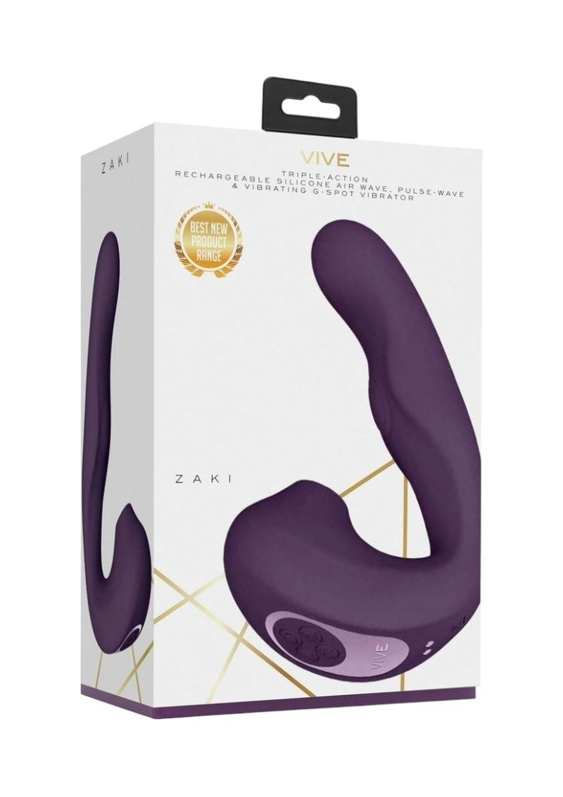 Vive Air Wave G-Spot Vibrator, Color: Purple