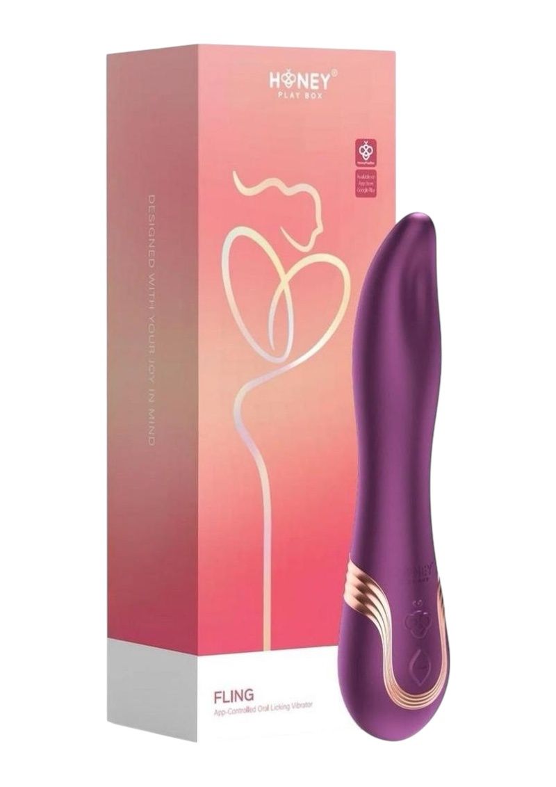 Fling App Controlled Licking Vibrator