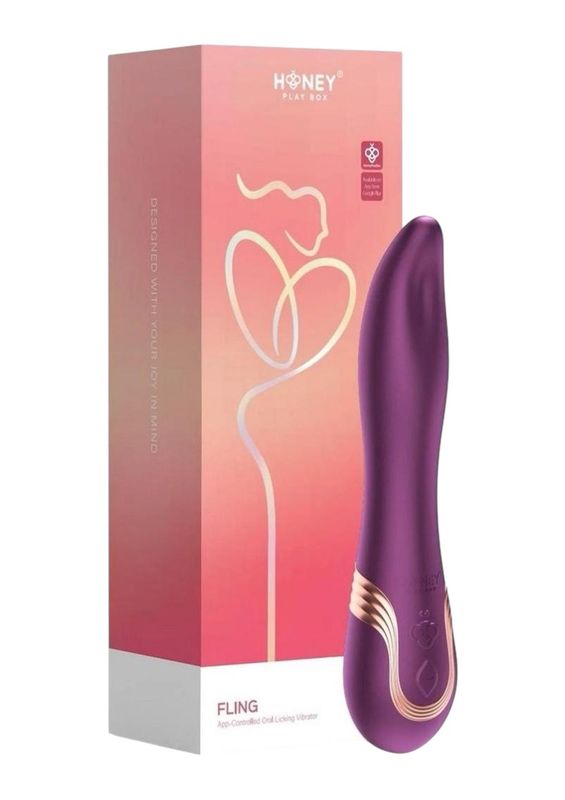 Fling App Controlled Licking Vibrator