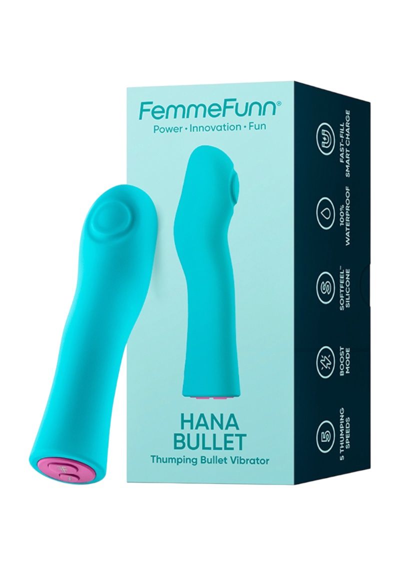 Hana Thumping Bullet Vibratory, Color: Turquoise