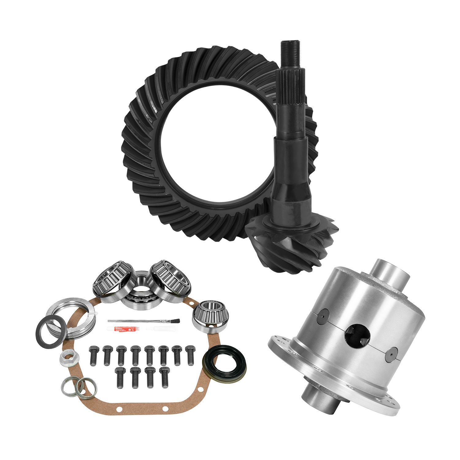 10.5" Ford 3.73 Rear Ring & Pinion, Install Kit, 35 Spline Posi