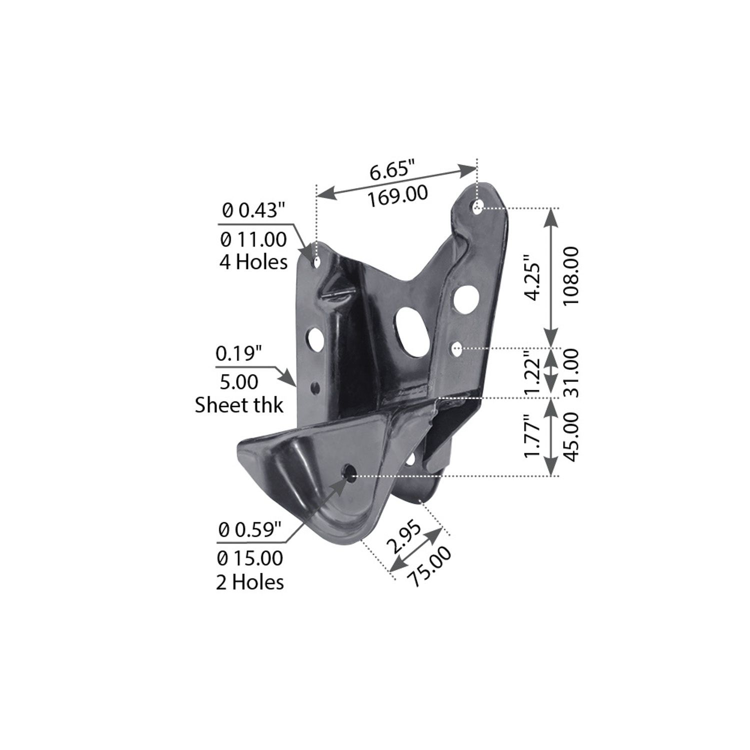 HANGER FRONT LH '00-'06 TUNDRA