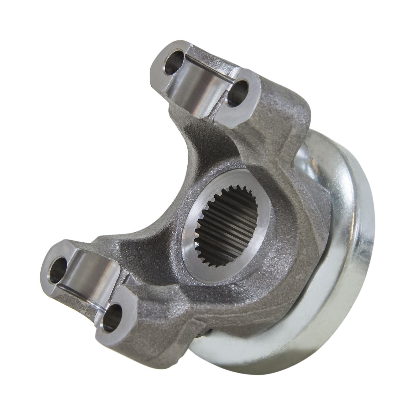 Yukon yoke for GM 8.2" with a 1310 U/Joint size. This yoke uses u-bolts.