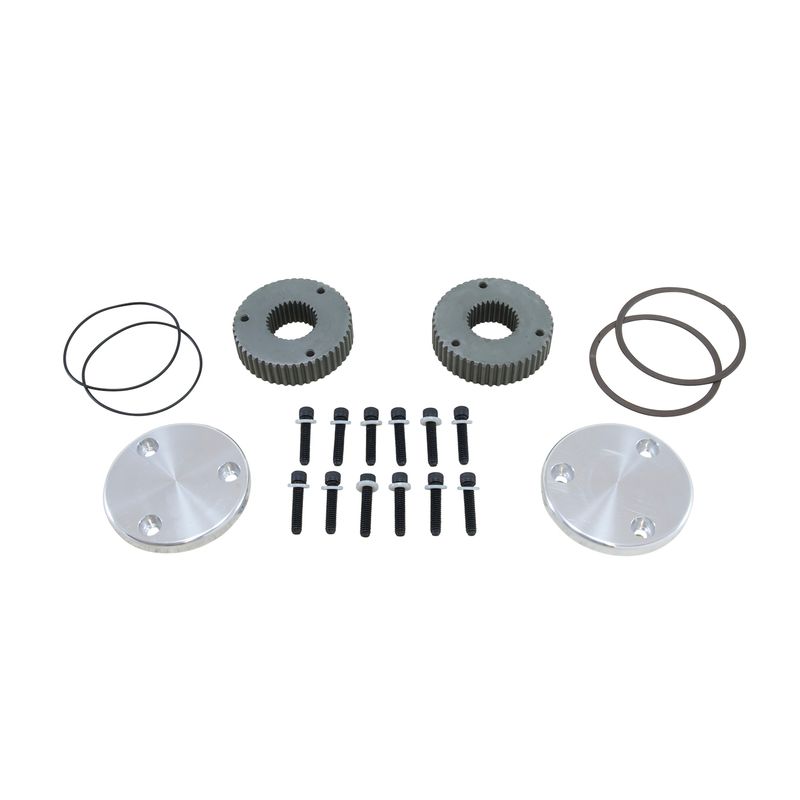 Yukon Hardcore Drive Flange Kit Dana 60 30-Spl Outer Stubs, Non-Engraved Caps