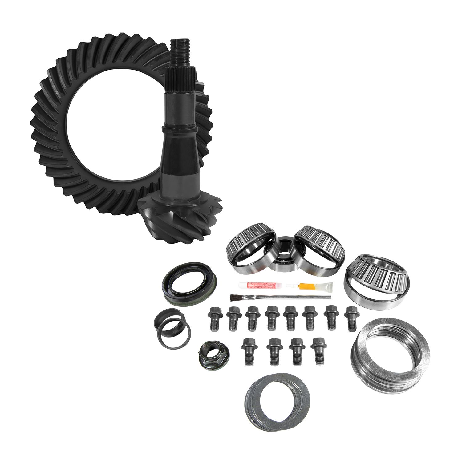 9.5" GM 4.56 Rear Ring & Pinion, Install Kit, Axle Bearings & Seals