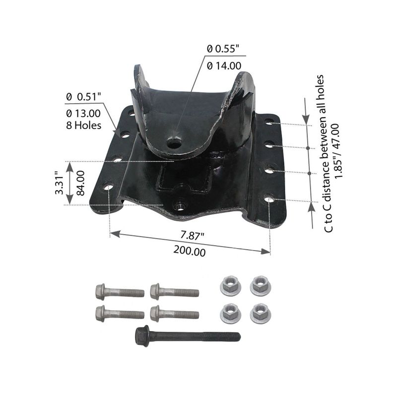 HANGER REAR LEFT '90-09 KODIAK