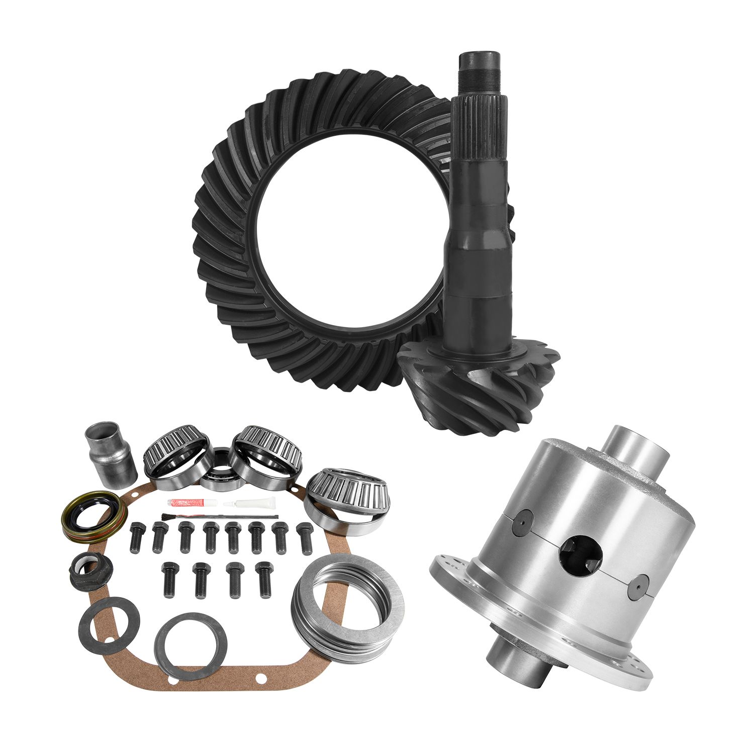 10.5" Ford 4.56 Rear Ring & Pinion, Install Kit, 35 Spline Posi