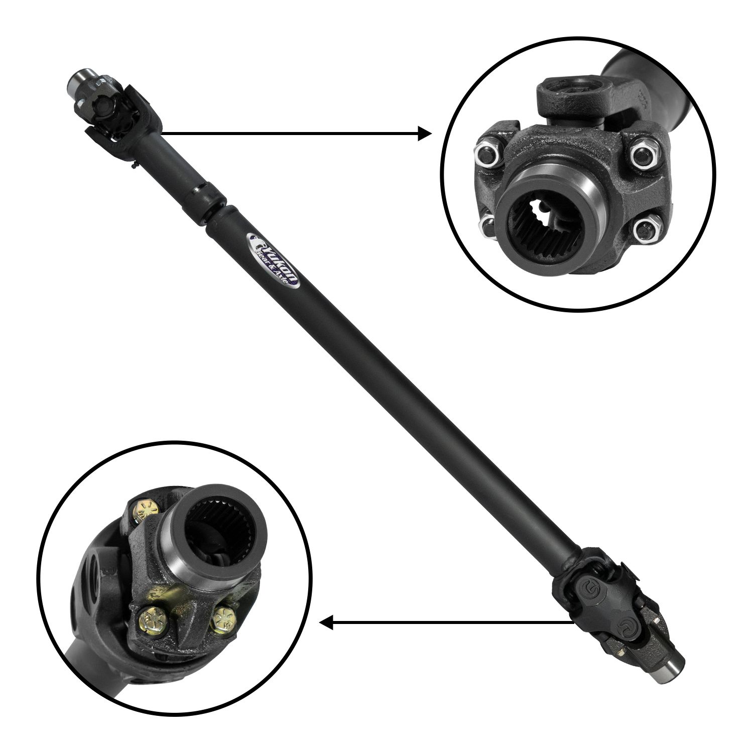 Yukon performance front driveshaft, 2018 Jeep JL Sahara 4 Dr, Auto, Selec-Trac