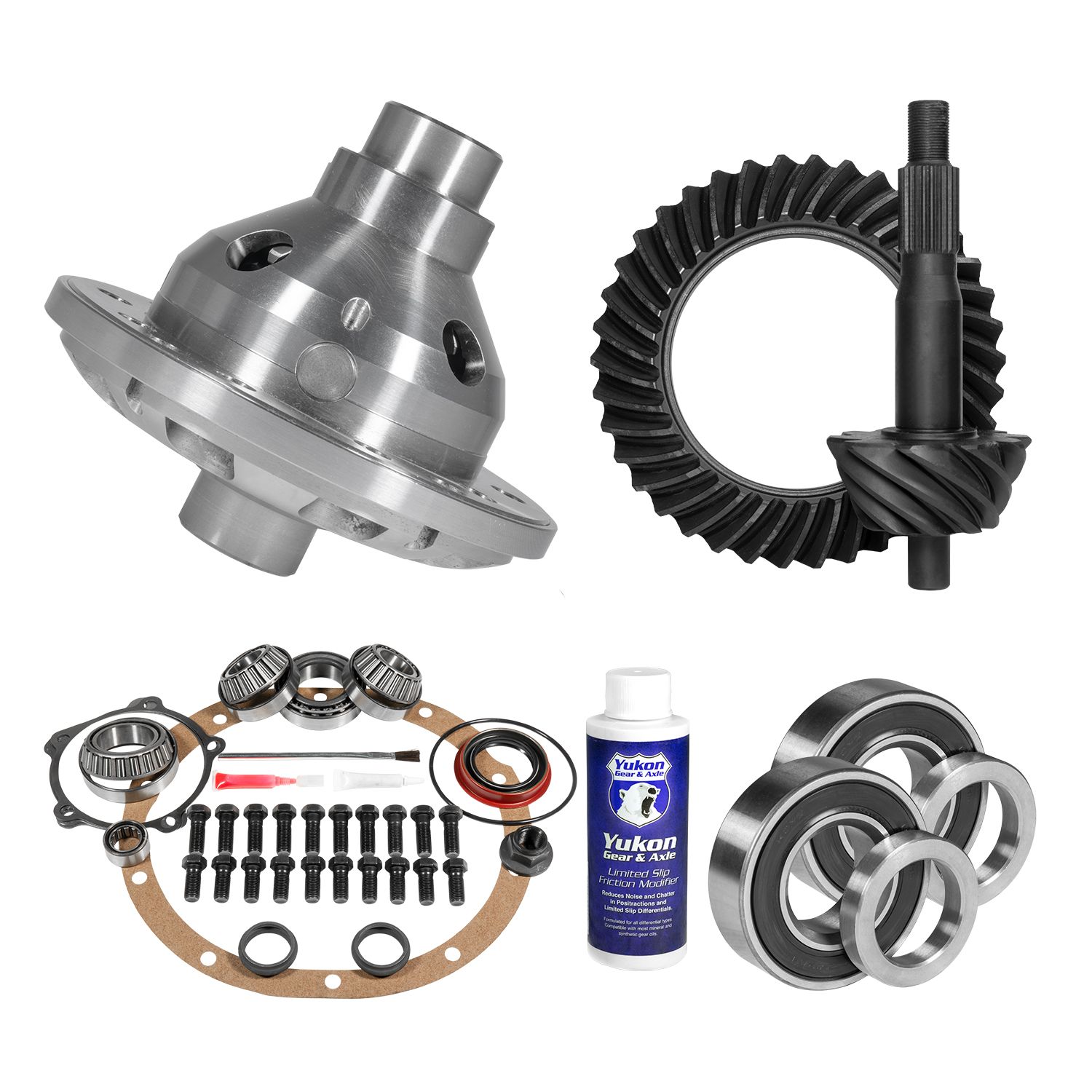 Yukon Muscle Car Limited Slip & Re-Gear Kit for Ford 8”, 25 spline, 3.80 ratio