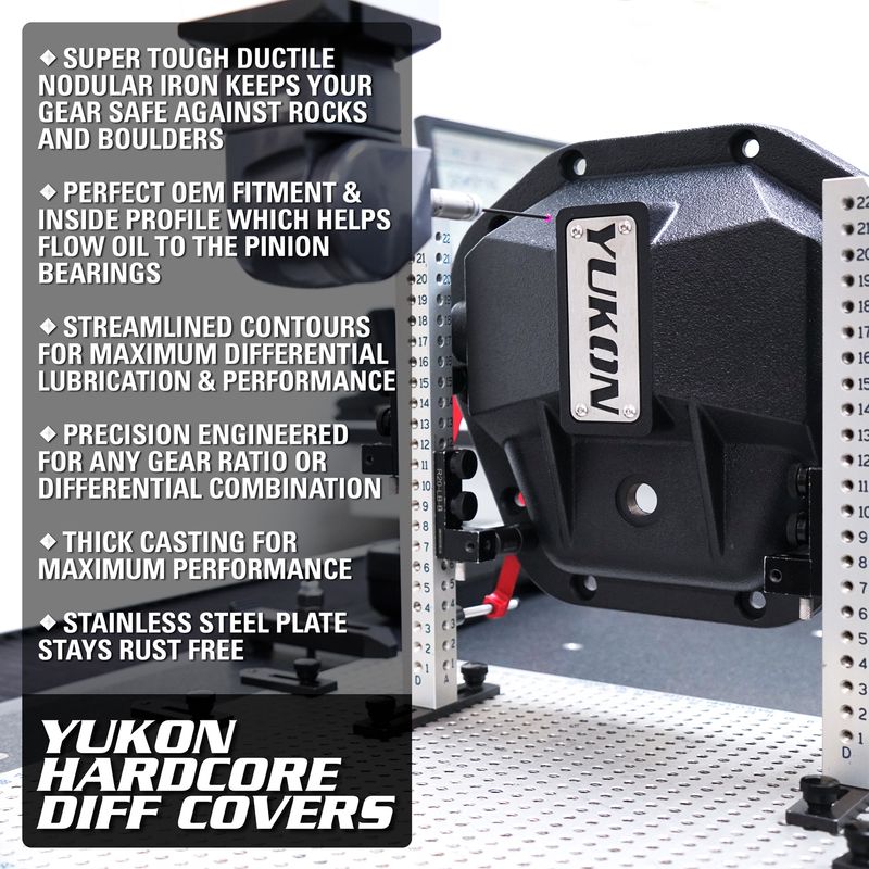 Yukon Hardcore Diff Covers for 11.5” & 11.8” GM, Dodge, Ram differentials