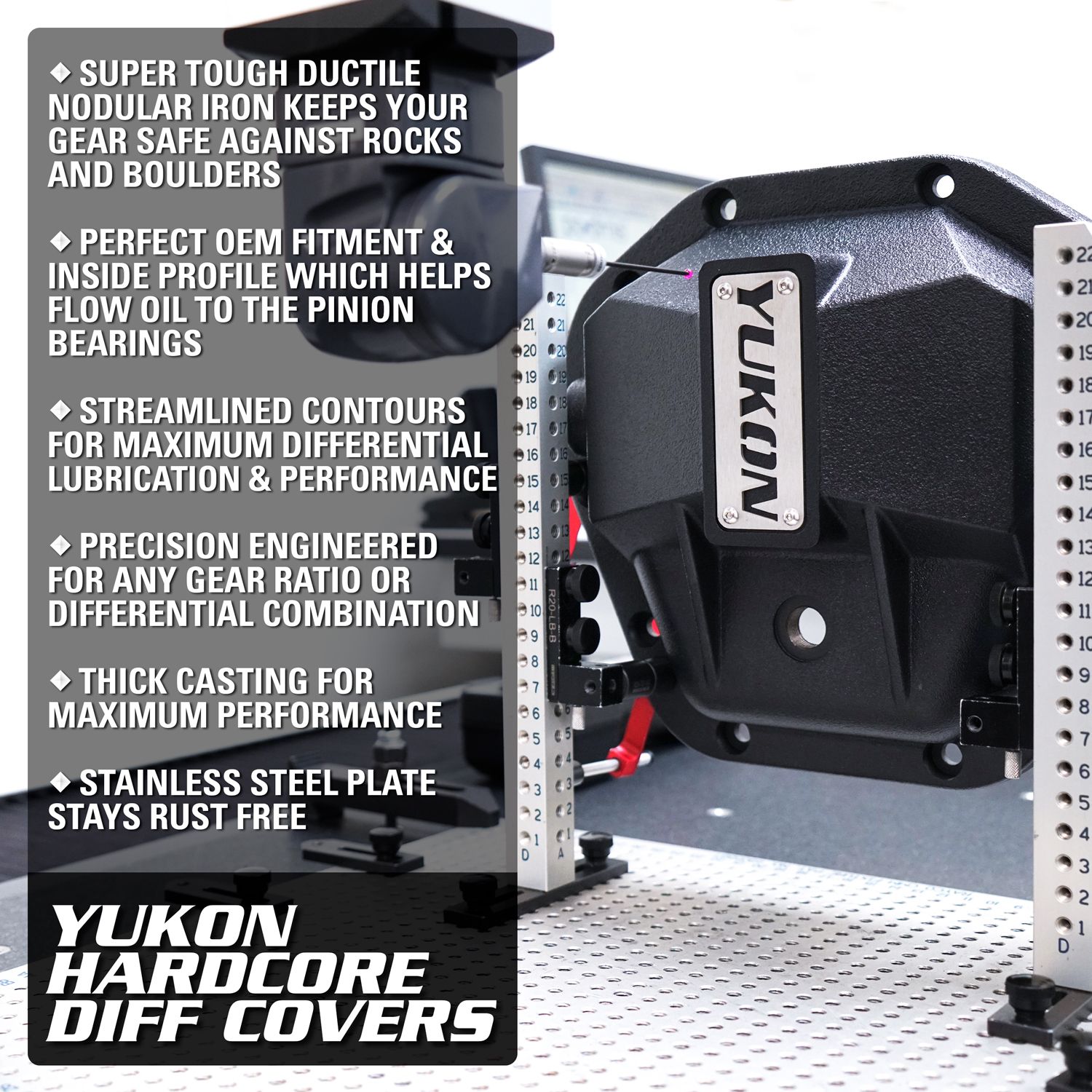 Yukon Hardcore Diff Covers for 11.5” & 11.8” GM, Dodge, Ram differentials