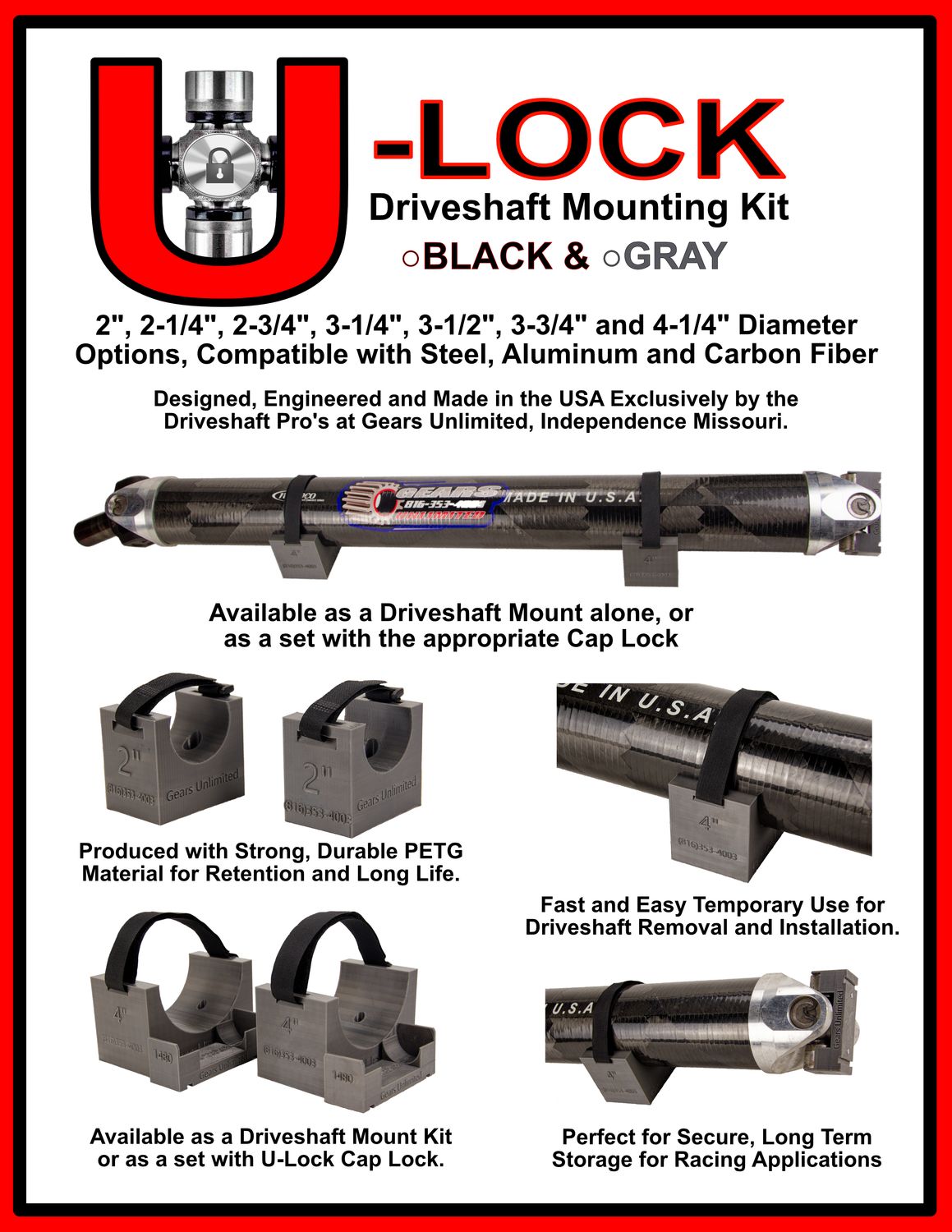 Driveshaft Mount & Cap Saver Kit Driveshaft Mount & Cap Saver Kit