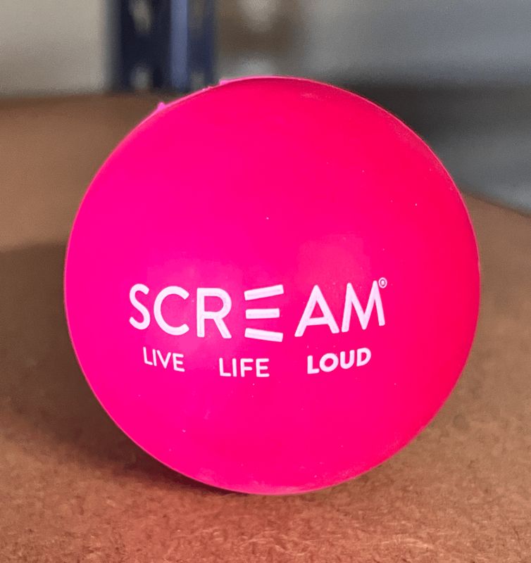 Scream Rubber Ball - Pink