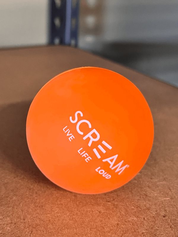 Scream Rubber Ball - Orange