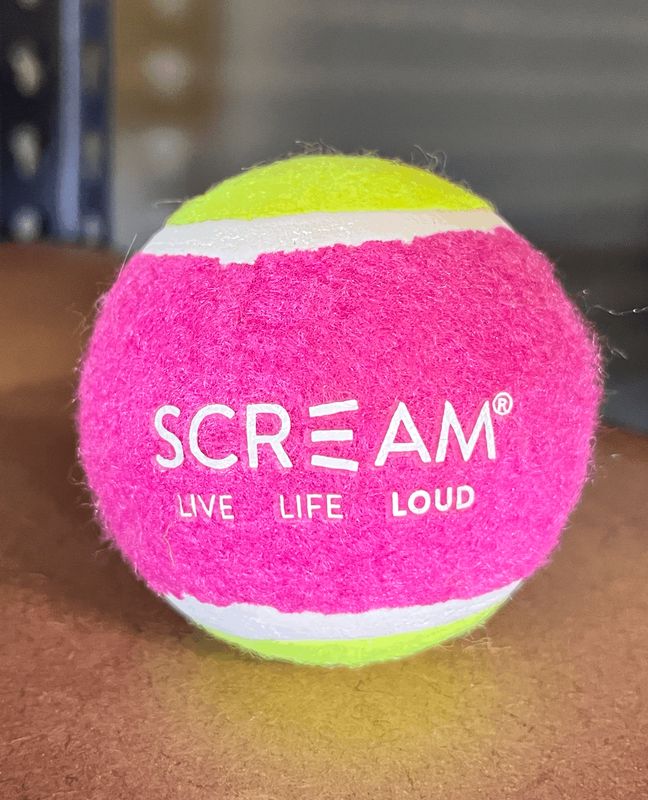 Scream Tennis Ball - Yellow/Pink