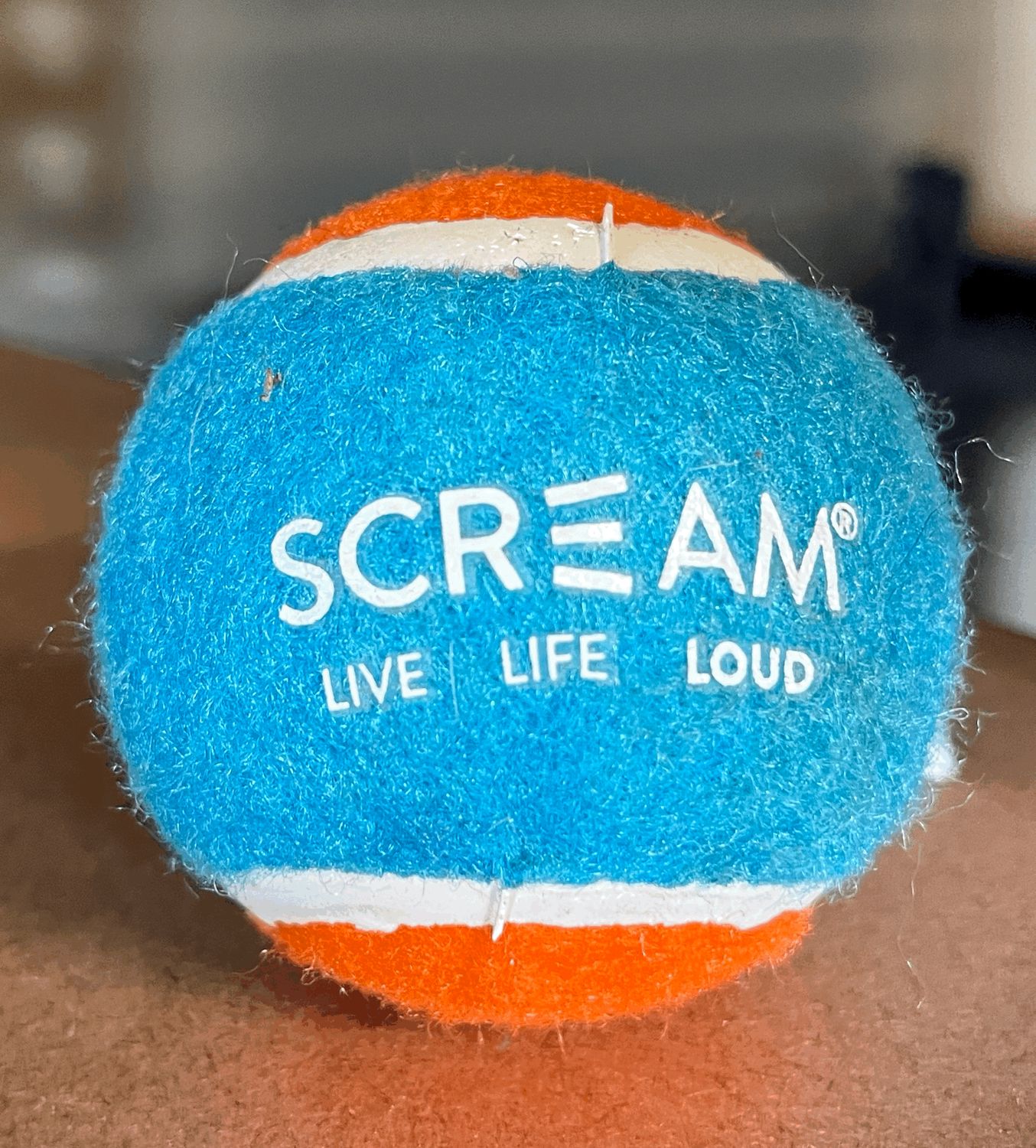 Scream Tennis Ball - Orange/Blue