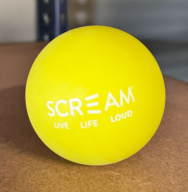 Scream Rubber Ball - Yellow