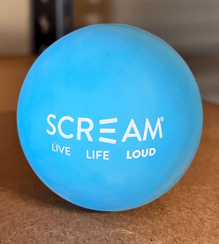 Scream Rubber Ball - Blue