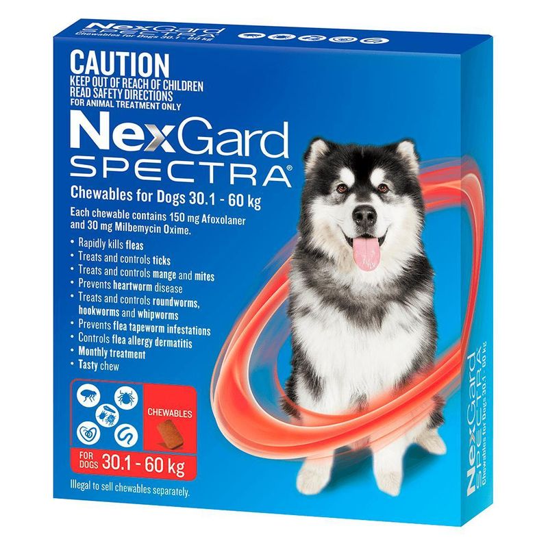 Nexgard Spectra Chewables 30.1-60kg (Red) 6pk