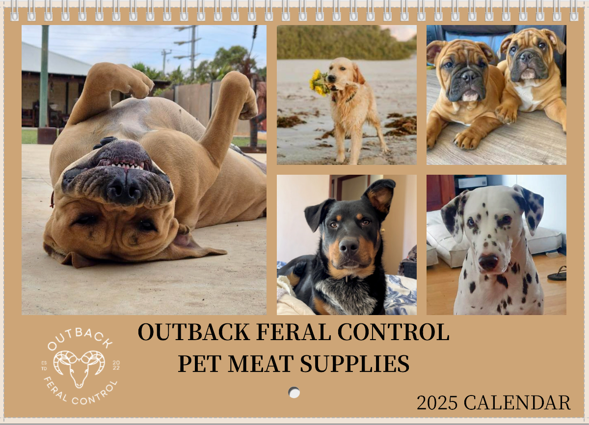 *SALE* Outback Pet Meat Supplies 2025 Calendar