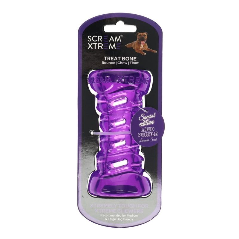 Med/Lge Scream Xtreme Treat Bone - Purple