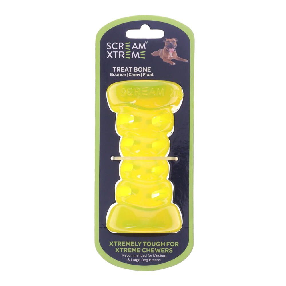 Med/Lge Scream Xtreme Treat Bone - Green
