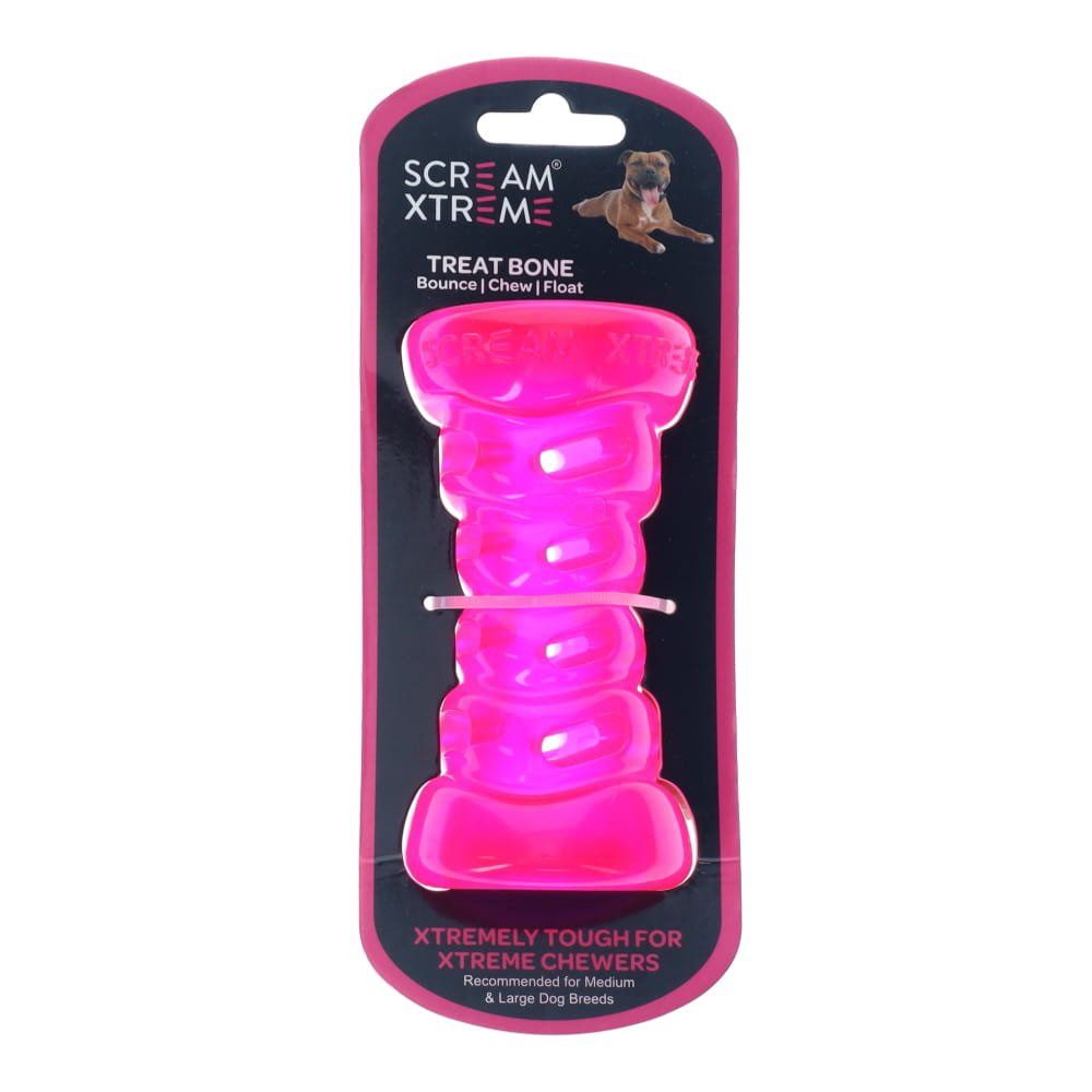 Med/Lge Scream Xtreme Treat Bone - Pink
