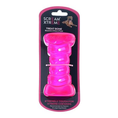 Med/Lge Scream Xtreme Treat Bone - Pink