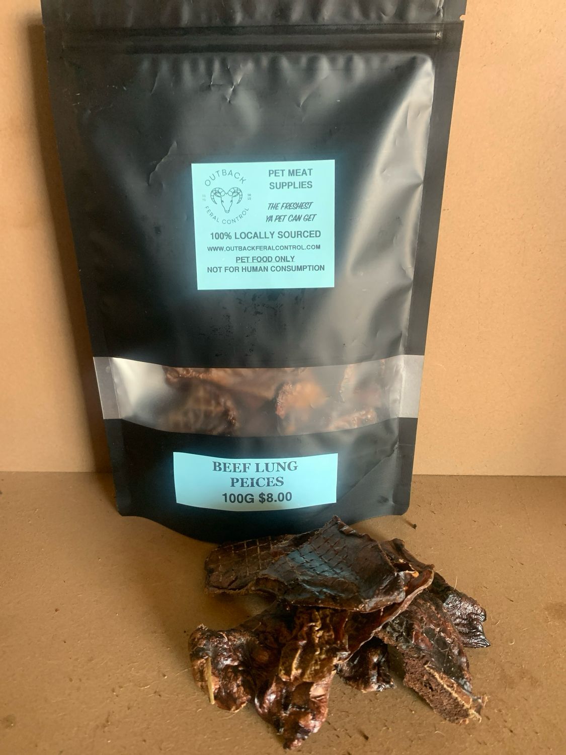 100g Dried Beef Lung Pieces