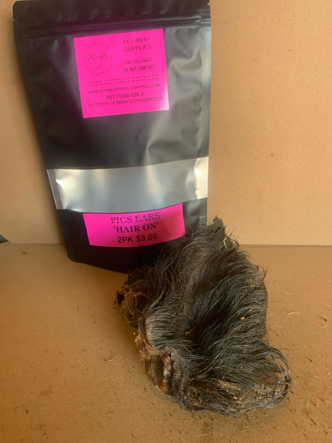 2pk Pigs Ears "Hair On"