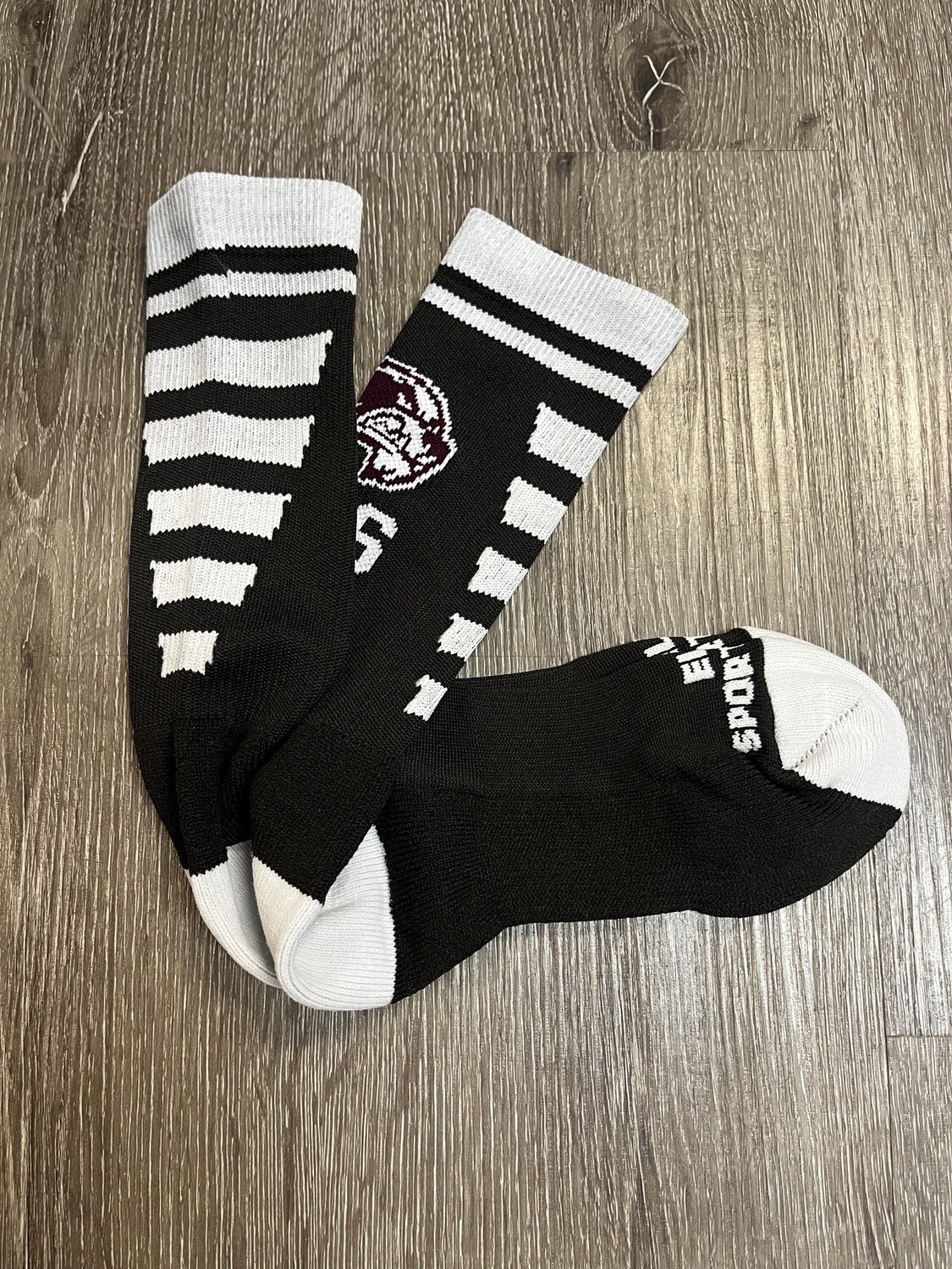 Elite Sport Socks-Black/White