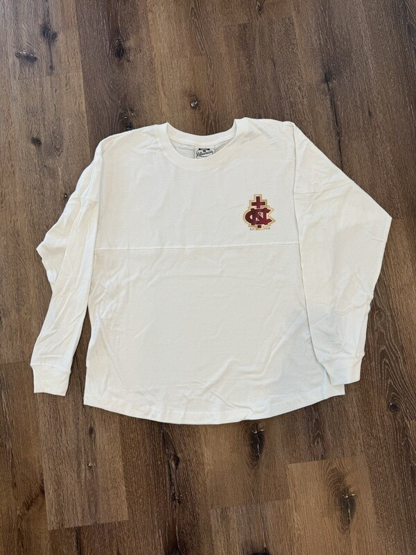 Cross Logo Glitter Drop Shoulder