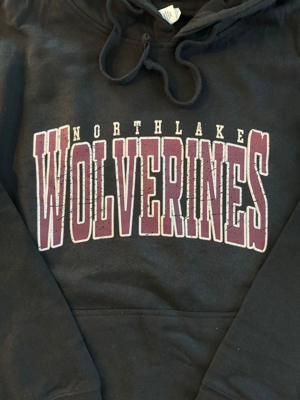 Black Distressed Hoodie Sweatshirt