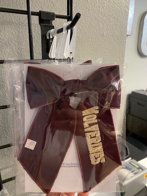 2&quot; Maroon Wolverines Bow